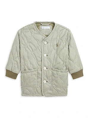 Baby Boy's Houndstooth Quilted Jacket