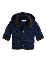 Baby Boy's Quilted Hooded Jacket