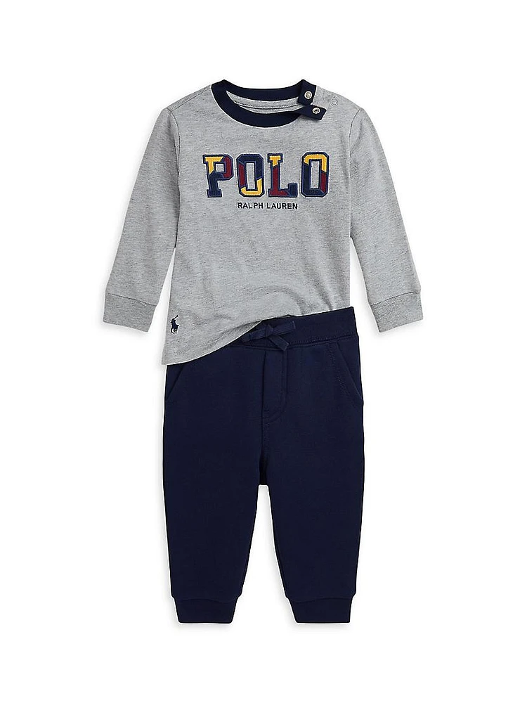 Baby Boy's Long-Sleeve T-Shirt & Joggers Set