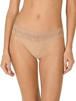 Bliss Perfection Lace Trim One Thong 2-Pack