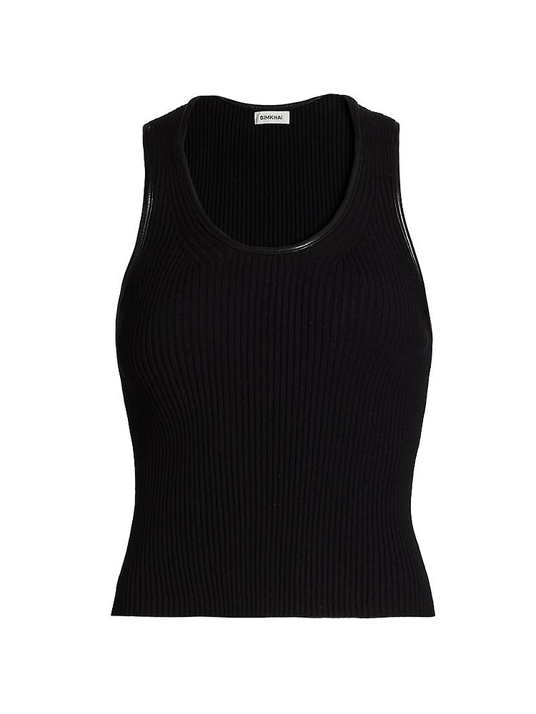 Cobain Rib-Knit Scoopneck Tank Top