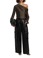 Beatriz Wide-Leg Cargo Pants