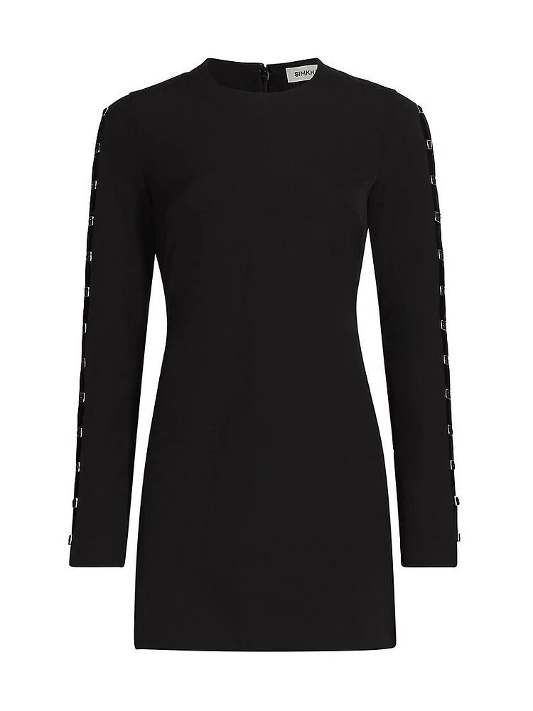 Tamera Buckle-Sleeve Minidress