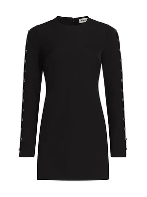 Tamera Buckle-Sleeve Minidress