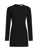 Tamera Buckle-Sleeve Minidress