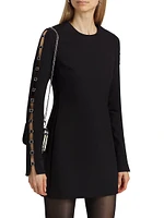 Tamera Buckle-Sleeve Minidress