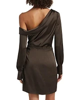 Cameron Satin One-Shoulder Minidress