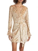 Camryn Abstract Metallic Velvet Minidress