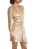 Camryn Abstract Metallic Velvet Minidress