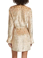 Camryn Abstract Metallic Velvet Minidress