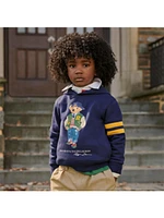 Little Boy's & Polo Bear Striped Hoodie