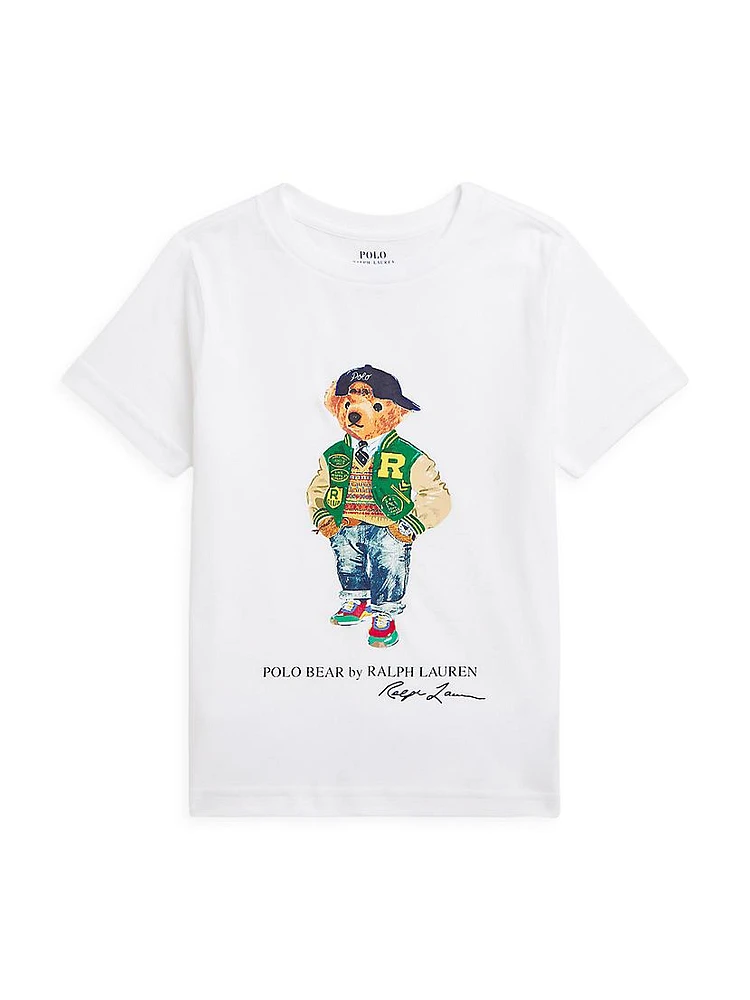 Little Boy's & Polo Bear Jersey T-Shirt