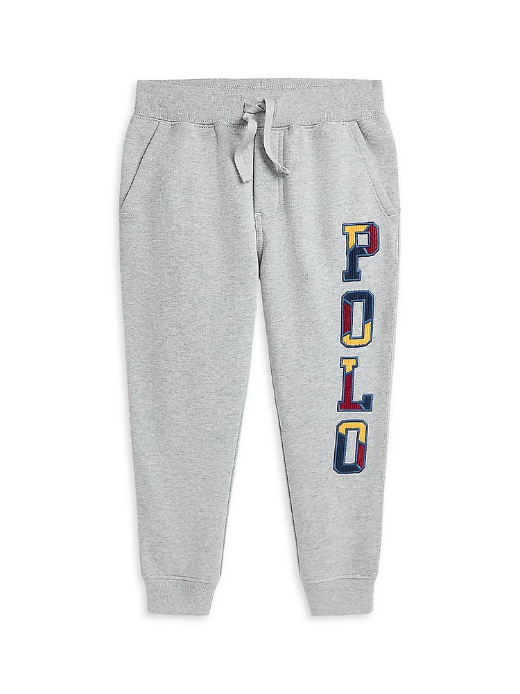 Little Boy's & Logo Cotton-Blend Fleece Hoodie Sweatpants Set