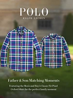 Little Boy's & Madras Plaid Button-Up Shirt