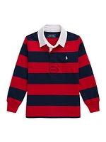 Little Boy's Striped Rugby Polo Shirt