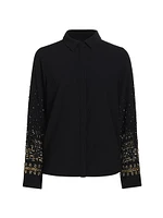 Chai Beaded Satin Blouse