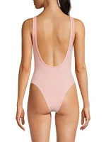 Embroidery Logo One-Piece Swimsuit