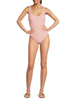 Embroidery Logo One-Piece Swimsuit