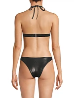 Metallise Triangle Bikini Set