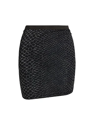 Gonna Jade Crocodile Miniskirt