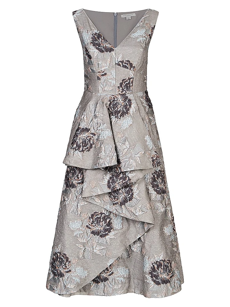 Elsie Floral Drape Cocktail Dress