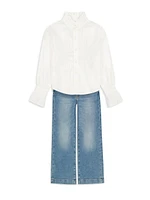 Girl's Ravello Lily Wide-Leg Jeans