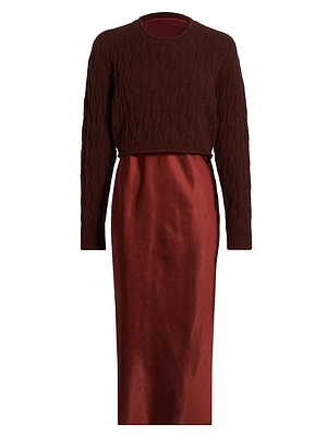 Jac Pieced Layered Midi-Dress