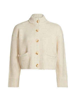 Rhett Marled Wool-Blend Cardigan