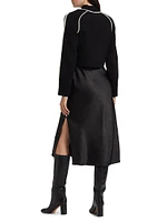 Crewneck Combo Midi-Dress