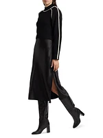 Crewneck Combo Midi-Dress