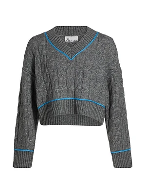 Sophie Cabled V-Neck Sweater