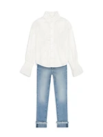 Little Girl's & Fountain Fur Emie Straight-Leg Jeans