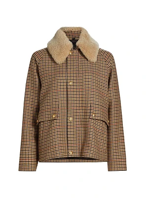 Apolin Check Wool & Cotton-Blend Parka