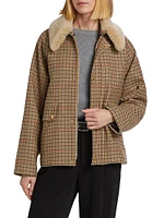 Apolin Check Wool & Cotton-Blend Parka