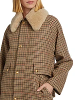 Apolin Check Wool & Cotton-Blend Parka