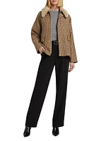 Apolin Check Wool & Cotton-Blend Parka