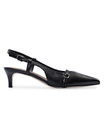 Marietta Leather Kitten Heel Pumps