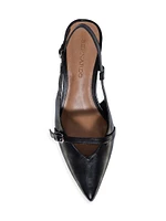 Marietta Leather Kitten Heel Pumps