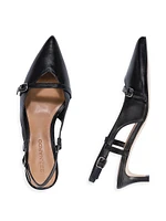 Marietta Leather Kitten Heel Pumps