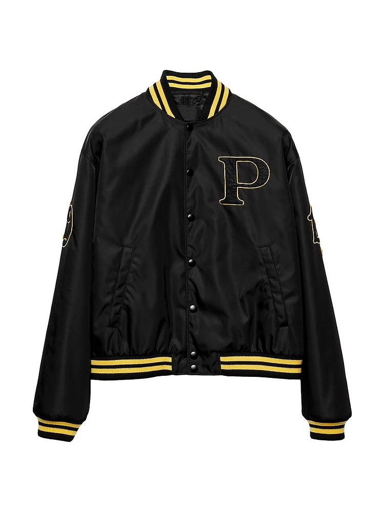 Re-Nylon Bomber Jacket with Patch