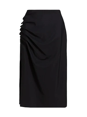 Efeso Pleated Ruffle Midi-Skirt