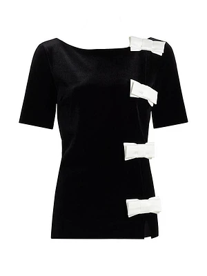 Ery Bow Velvet Top