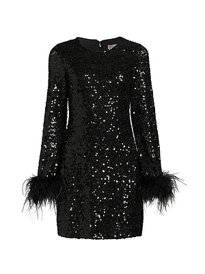Aria Embellished Sequined Minidress