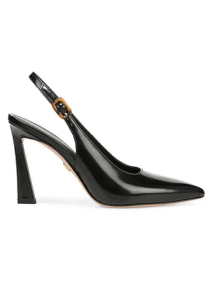 Callie 95MM Leather Slingback Pumps