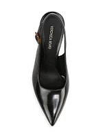 Callie 95MM Leather Slingback Pumps