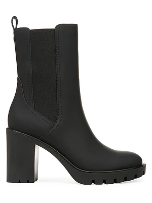 Riley Water-Repellent Leather Booties