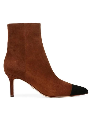 Lisa Cap-Toe 70MM Suede Booties