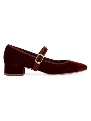 Cade 25MM Velvet Mary Jane Pumps