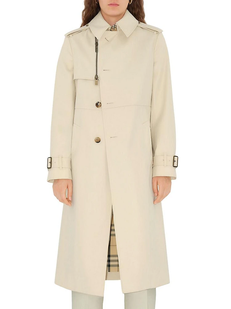 Double-Breasted Belted Trench Coat