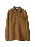 Wool Check Collar Jacket